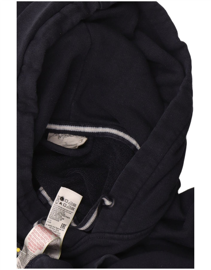 Pulover cu glugă pentru bărbați Marks & Spencer, mic, albastru, bumbac
