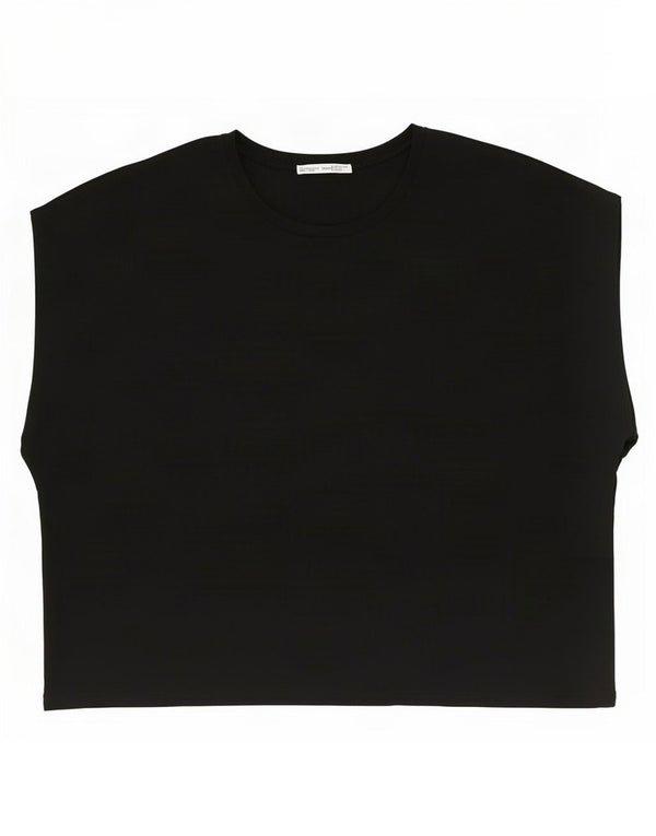 Tricou supradimensionat pentru femei Zara UK 16 Large Negru