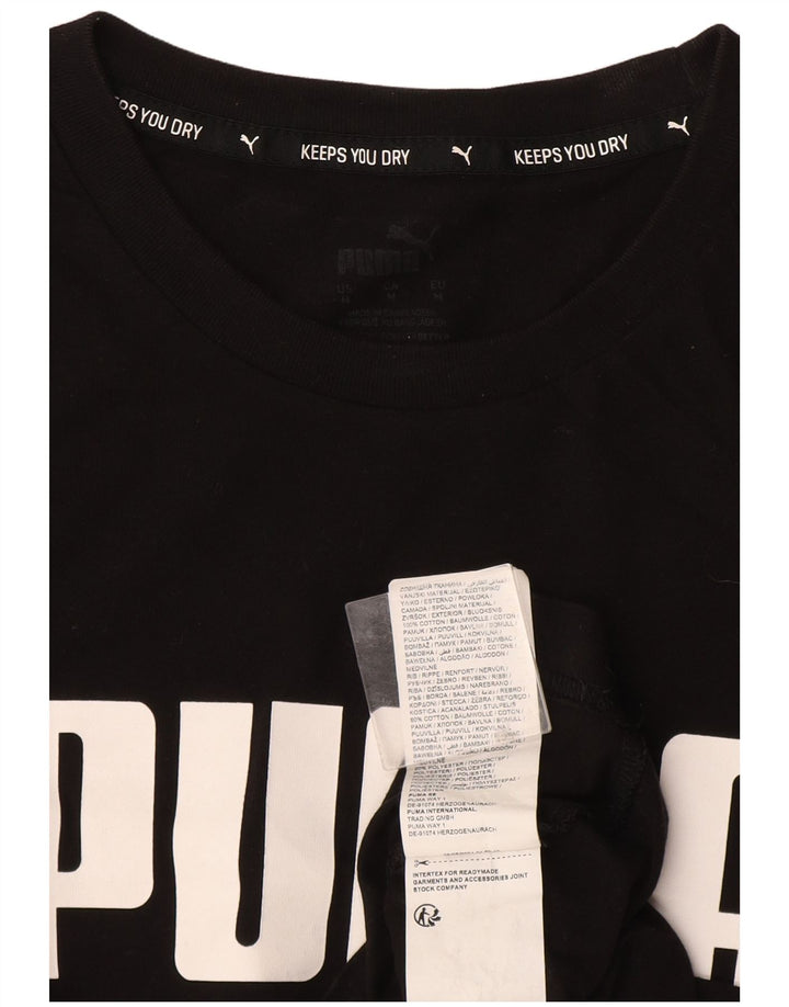 Tricou grafic Puma pentru bărbați Top mediu negru bumbac