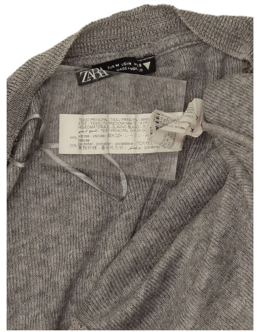 Pulover cardigan supradimensionat pentru femei Zara UK 12 Medium Gri Viscose