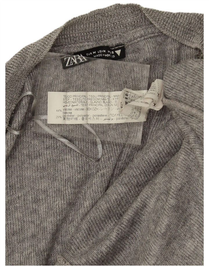 Pulover cardigan supradimensionat pentru femei Zara UK 12 Medium Gri Viscose