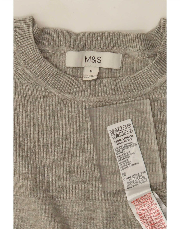 Marks & Spencer Top pentru femei cu mânecă lungă UK 12 Medium Gri Viscose