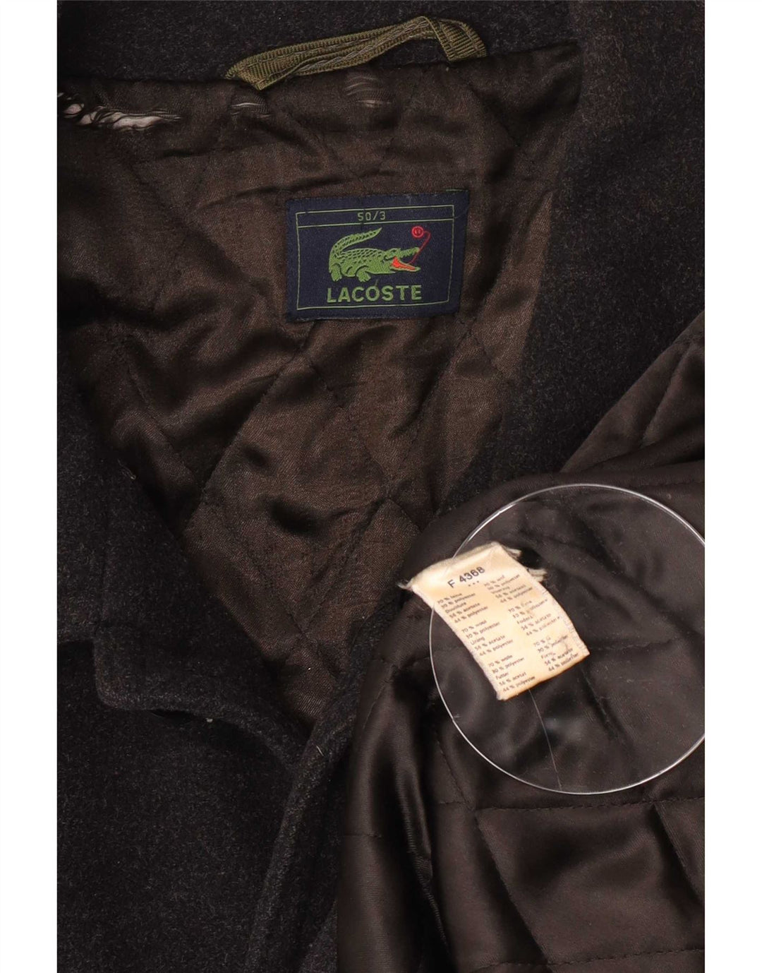 Pardesiu Lacoste pentru bărbați IT 50 mare lână neagră