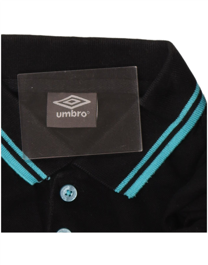 UMBRO Tricou Polo pentru bărbați, bumbac mediu negru