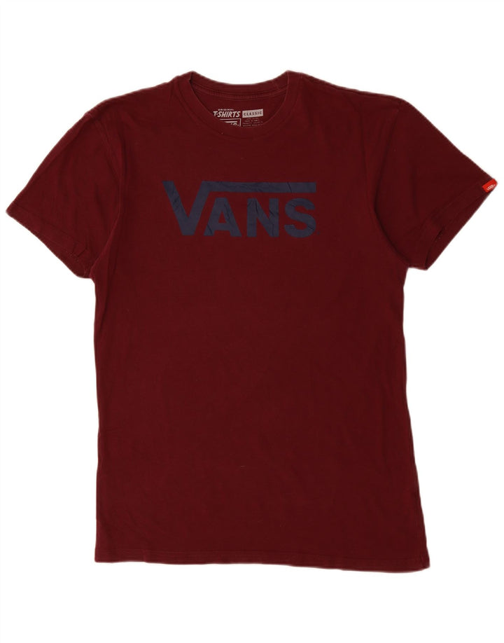 Tricou grafic pentru bărbați VANS Top Medium Burgundy Bumbac