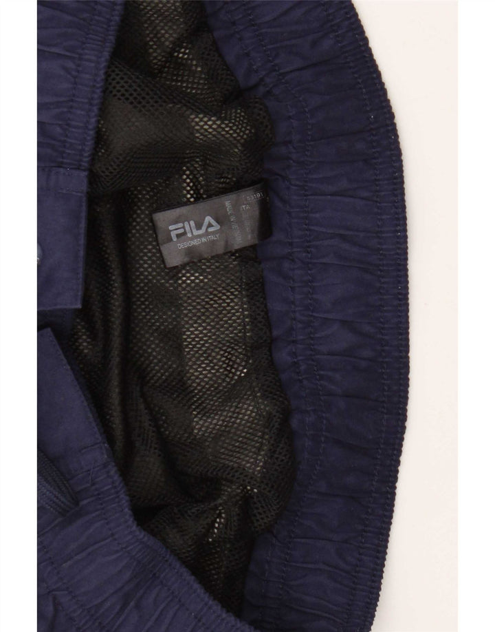 Pantaloni scurți de înot cu grafică Fila pentru bărbați, mici, gri, poliester color bloc