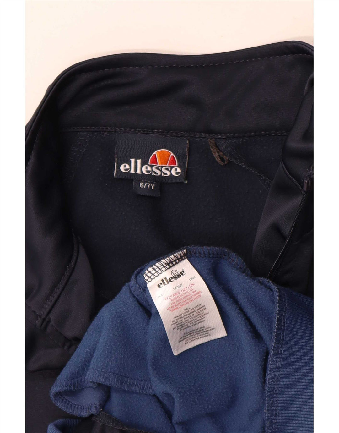 Trening complet pentru băieți Ellesse 6-7 ani, albastru bleumarin, poliester color block
