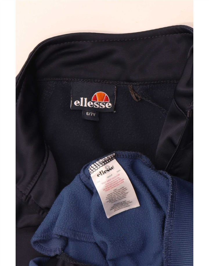 Trening complet pentru băieți Ellesse 6-7 ani, albastru bleumarin, poliester color block