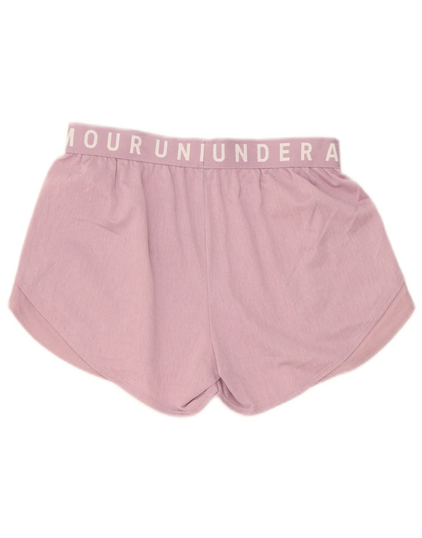 Pantaloni scurți sport grafic Under Armour pentru femei UK 10 Small Pink Poliester