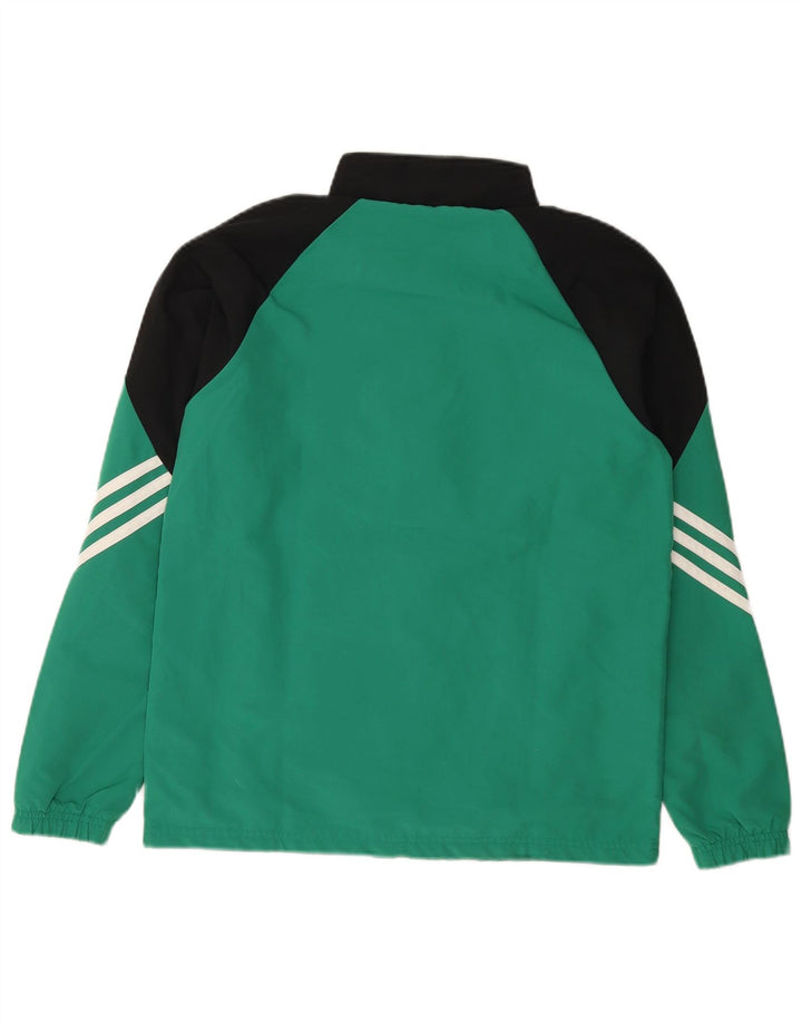 Jachetă pentru trening Adidas băieți 13-14 ani XL verde poliester color bloc