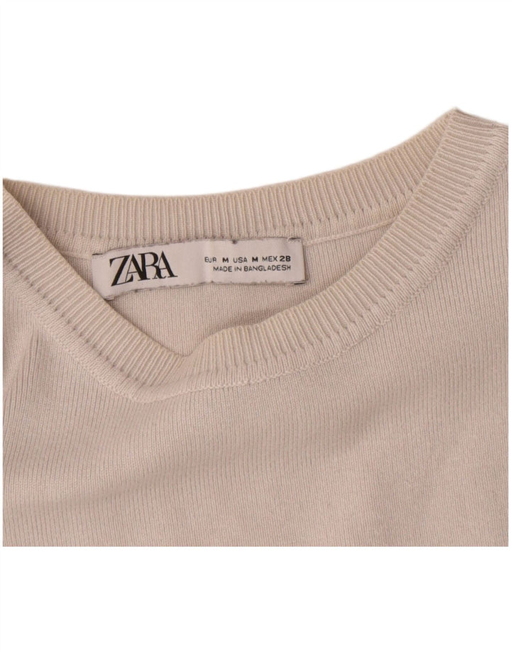 Top cu vestă pentru femei Zara UK 12 Medium Off White