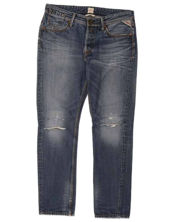 Replay blugi skinny distressed pentru femei W28 L27 bumbac albastru