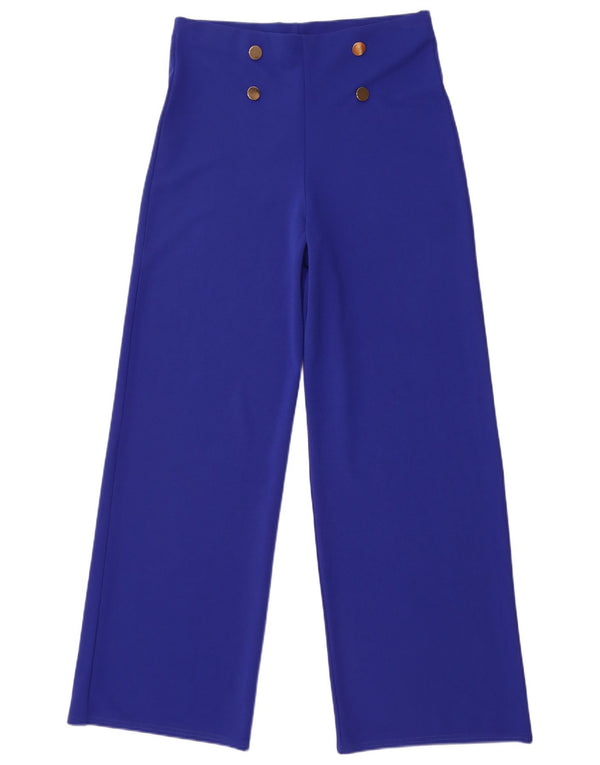 Quiz Pantaloni drepti casual pentru femei UK 12 Medium W30 L31 Blue Poliester