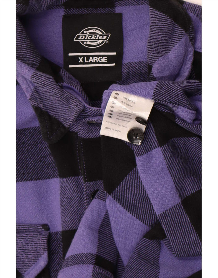 Cămașă de flanel pentru bărbați Dickies XL, mov, din bumbac