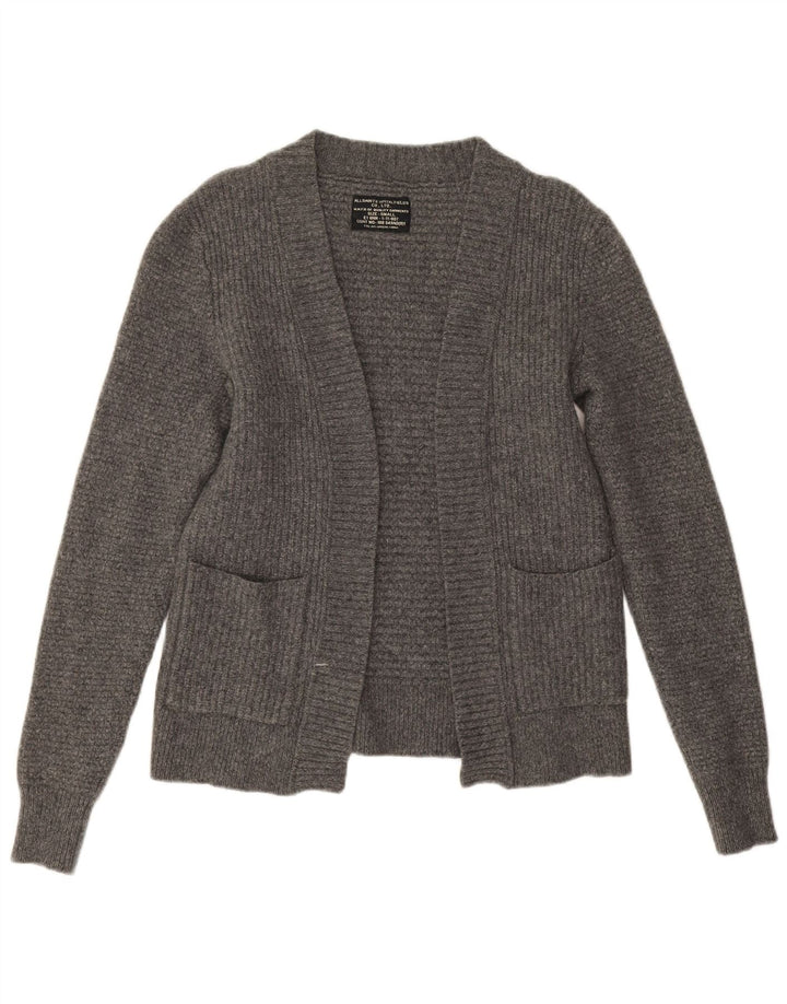 Pulover cardigan deschis pentru femei All Saints UK 10 mic, gri, lână de miel