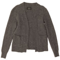 Pulover cardigan deschis pentru femei All Saints UK 10 mic, gri, lână de miel