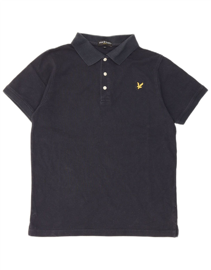 Tricou polo pentru bărbați Lyle & Scott, bumbac bleumarin mediu