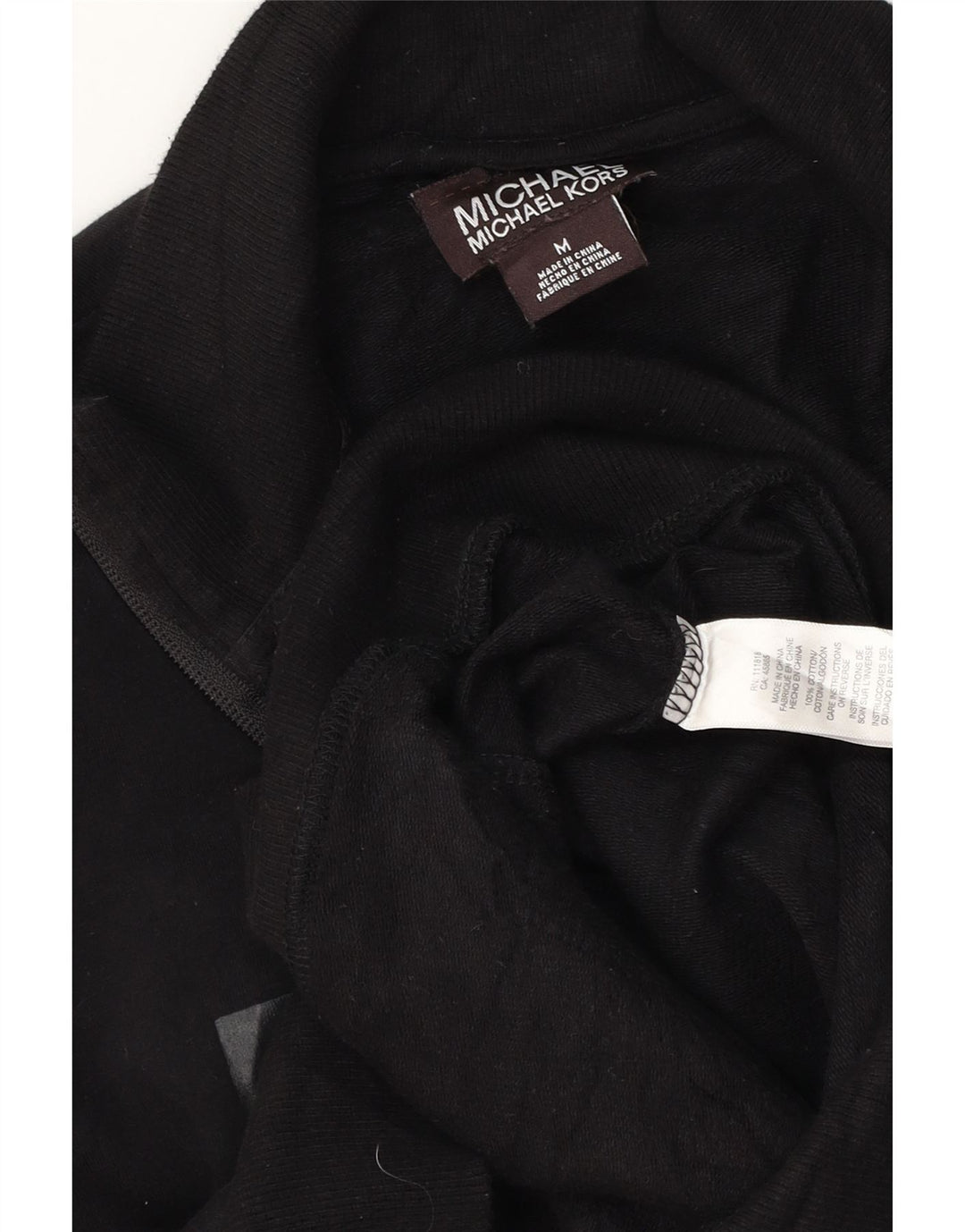 Jachetă de top pentru trening grafic Michael Kors pentru bărbați, bumbac mediu negru