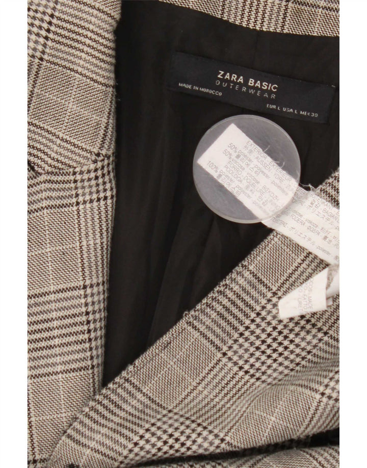 Palton dublu pentru femei Zara UK 16, mare, gri din poliester