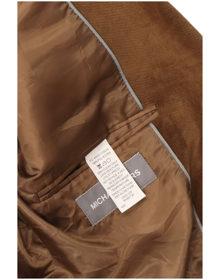 Jachetă pentru bărbați Michael Kors cu 2 nasturi, UK 40 Poliester maro mare