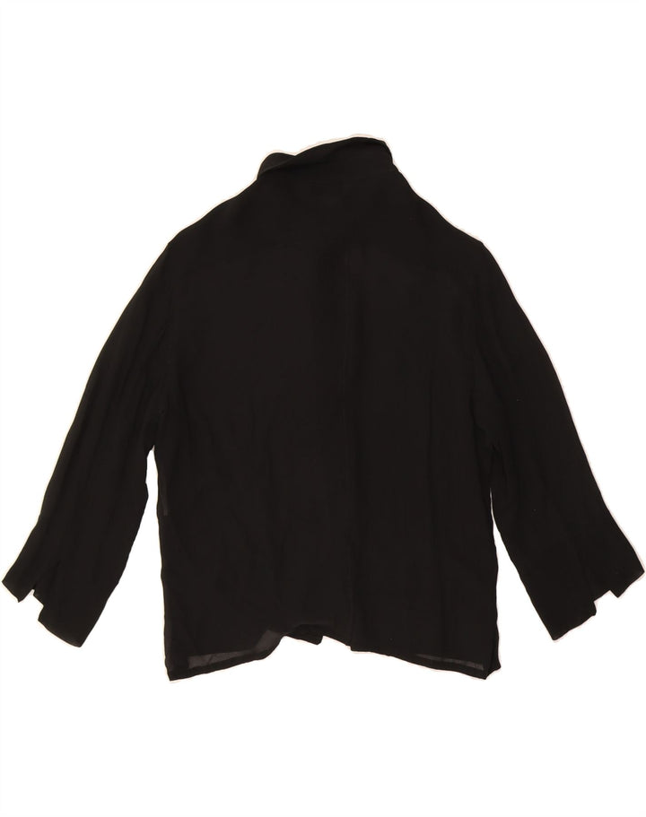 MARELLA Womens 3/4 Sleeve Shirt Blouse IT 42 Medium Black Vintage Marella and Second-Hand Marella from Messina Hembry 