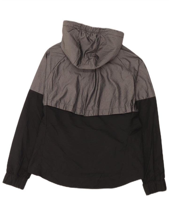 Jachetă de ploaie cu glugă pentru bărbați Nike UK 38, gri mediu, nailon color bloc
