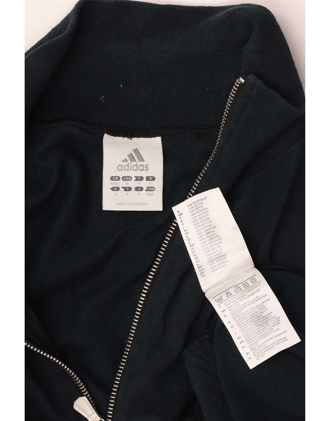 Jachetă de trening Adidas pentru bărbați Marea Britanie 40/42 Bumbac mediu albastru bleumarin