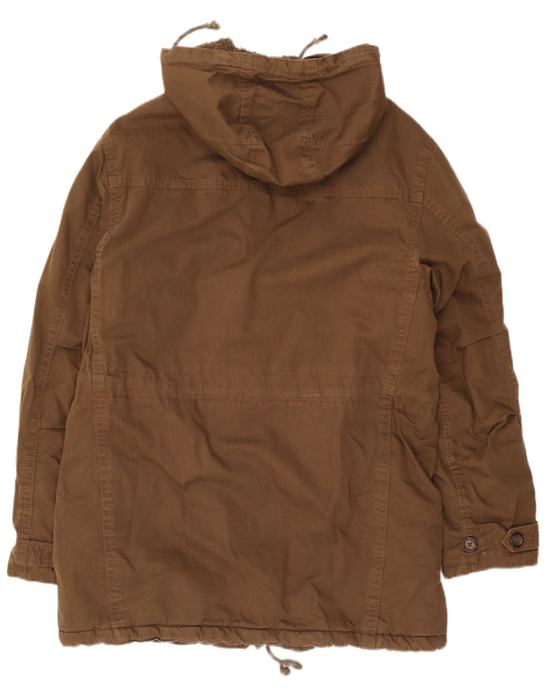 Jachetă parka cu glugă Tommy Hilfiger pentru bărbați UK 38, bumbac maro mediu