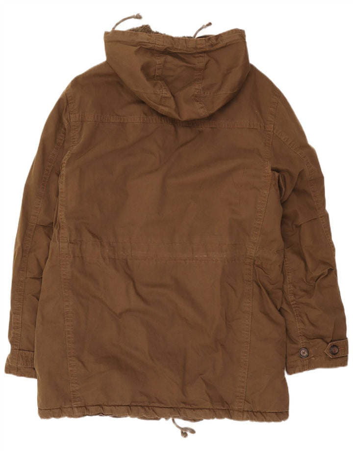 Jachetă parka cu glugă Tommy Hilfiger pentru bărbați UK 38, bumbac maro mediu