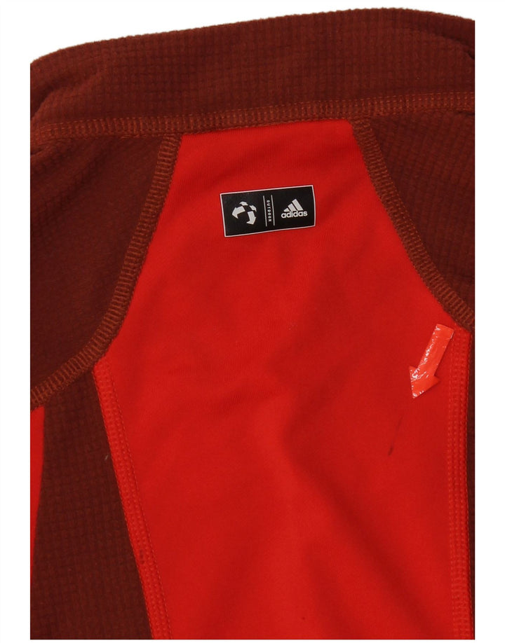 Jachetă de top pentru trening Adidas pentru femei UK 12 Maro mediu Poliester color bloc