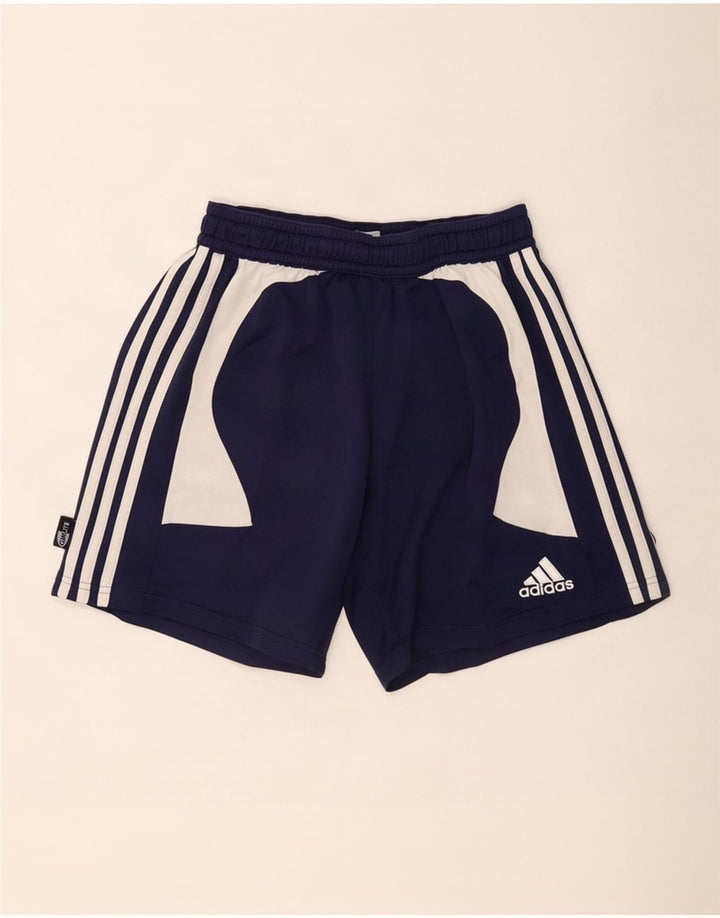 Pantaloni scurți sport pentru bărbați Adidas Climalite, medii, albastru, poliester color bloc