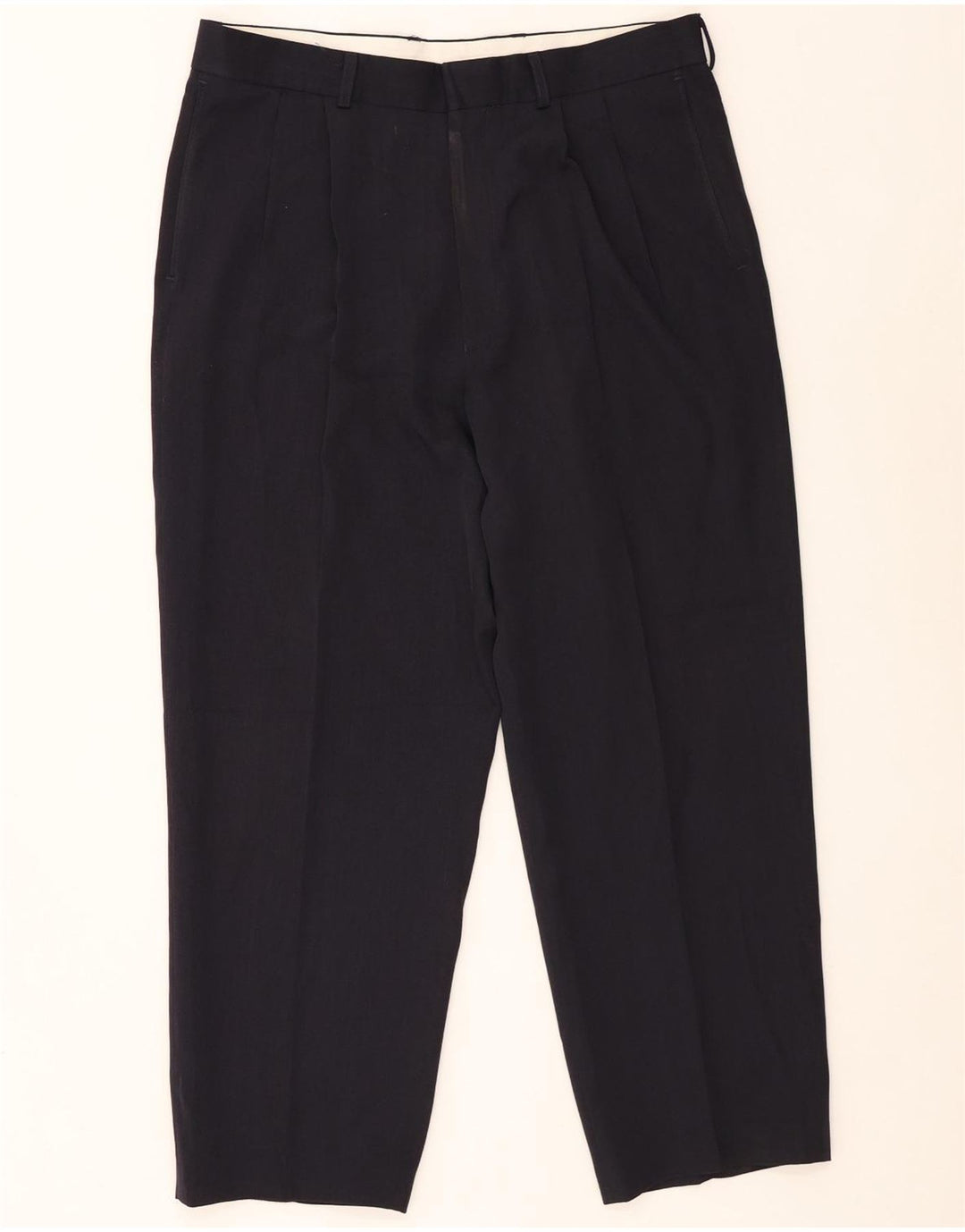 Pantaloni de costum pentru bărbați Marks & Spencer L34 L26 bleumarin poliester