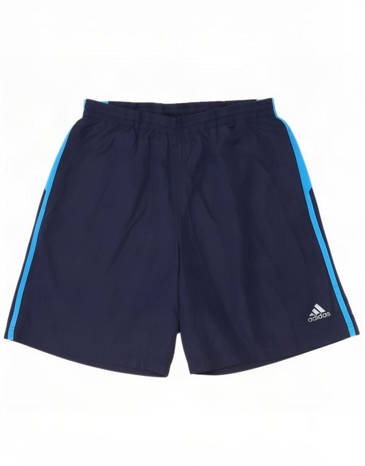 Pantaloni scurți sport pentru bărbați Adidas, mari, bleumarin, poliester color bloc