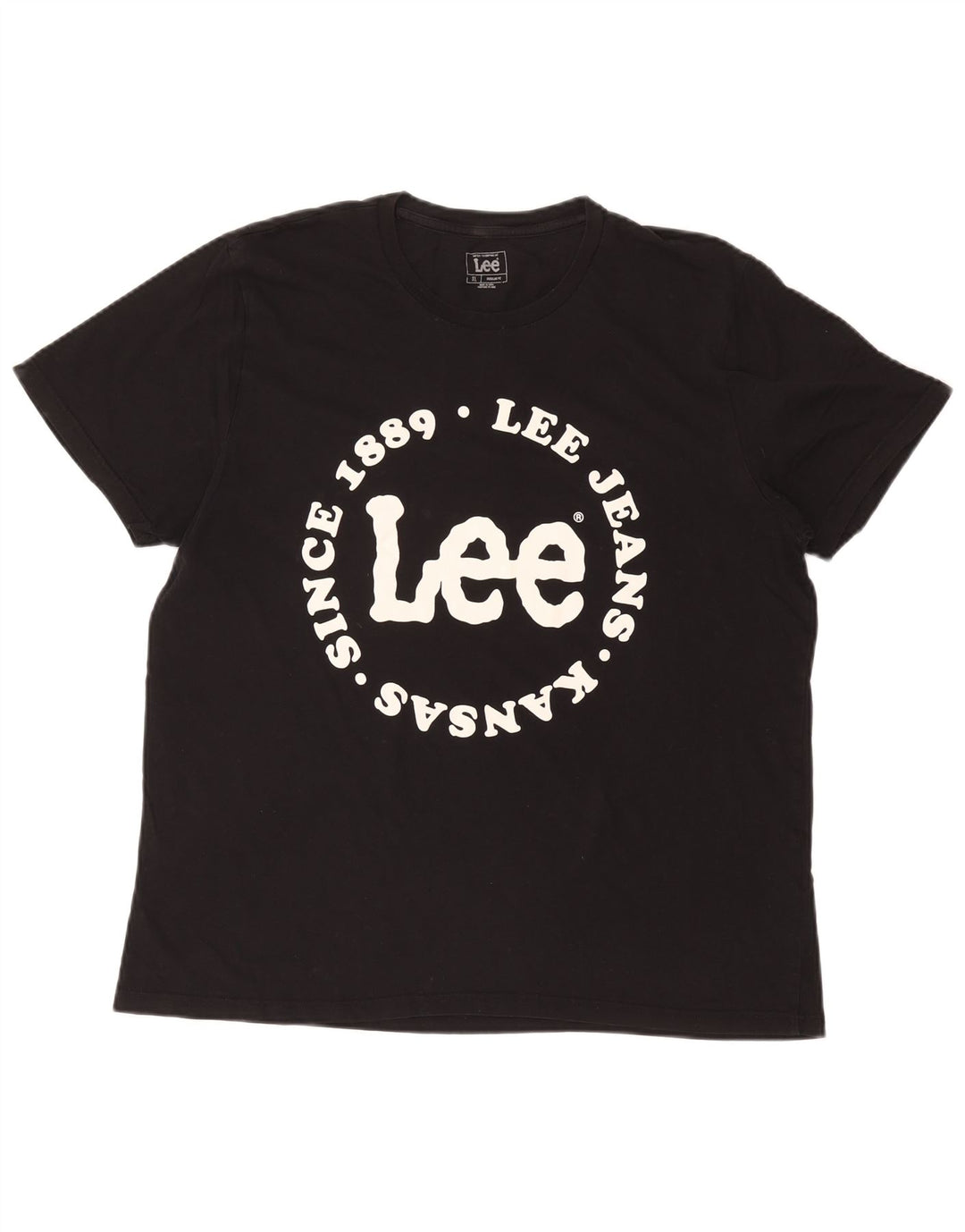 Tricou grafic LEE pentru bărbați, cu croiala normală, XL, bumbac negru
