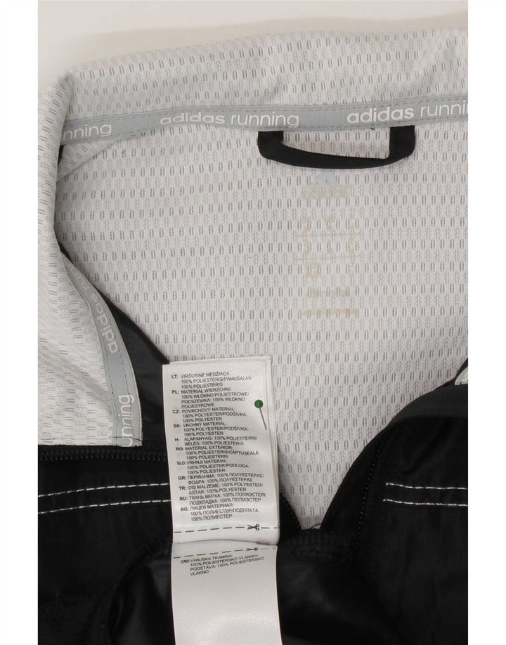 Jachetă de trening pentru bărbați Adidas, negru mediu, poliester bloc de culoare