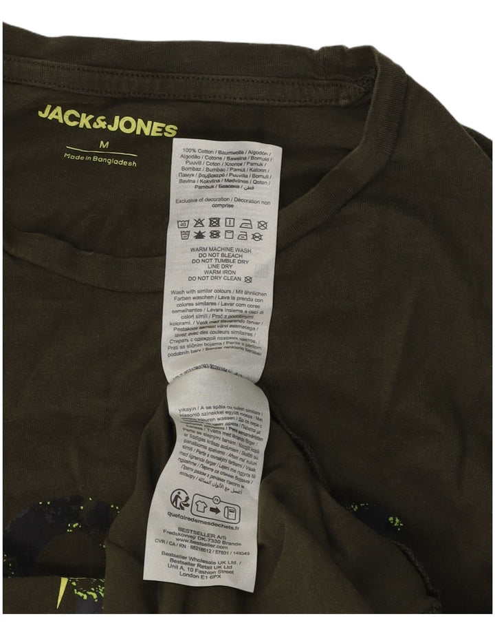 Tricou cu grafic Jack & Jones pentru bărbați Top Mediu Kaki Bumbac