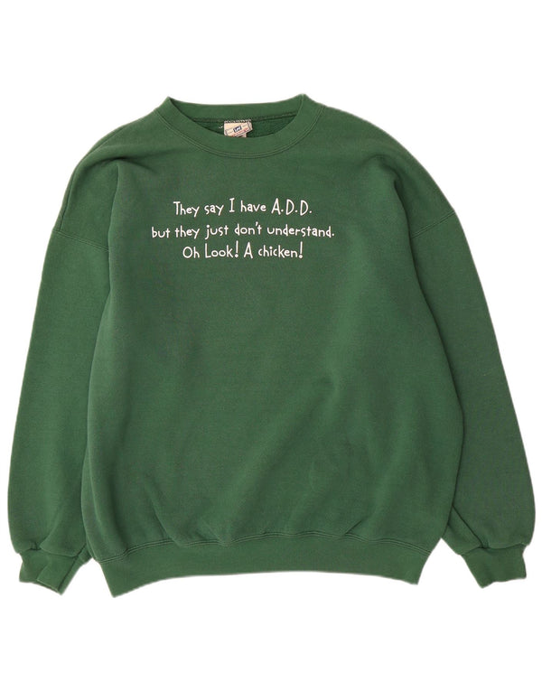 Hanorac grafic pentru bărbați Lee Jumper XL bumbac verde