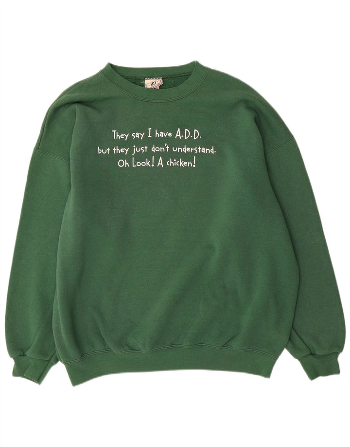 Hanorac grafic pentru bărbați Lee Jumper XL bumbac verde