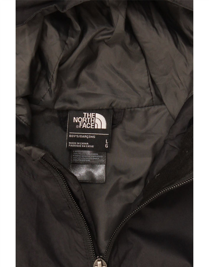 THE NORTH FACE Jachetă de ploaie cu glugă pentru băieți 11-12 ani, mare, negru, poliester