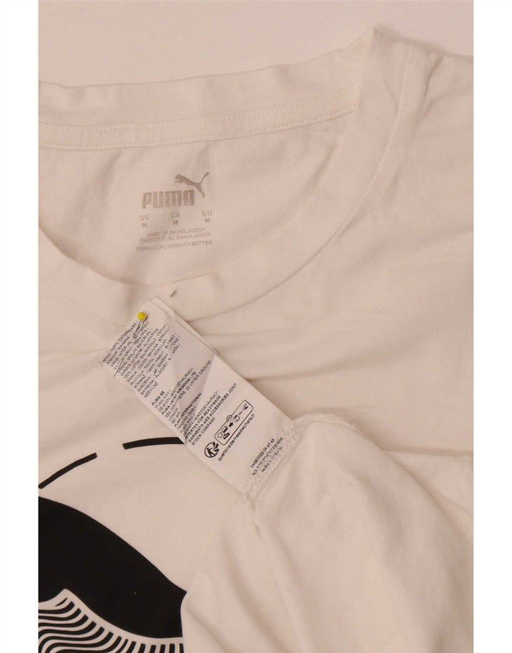 Tricou grafic Puma pentru bărbați Top Medium White Bumbac