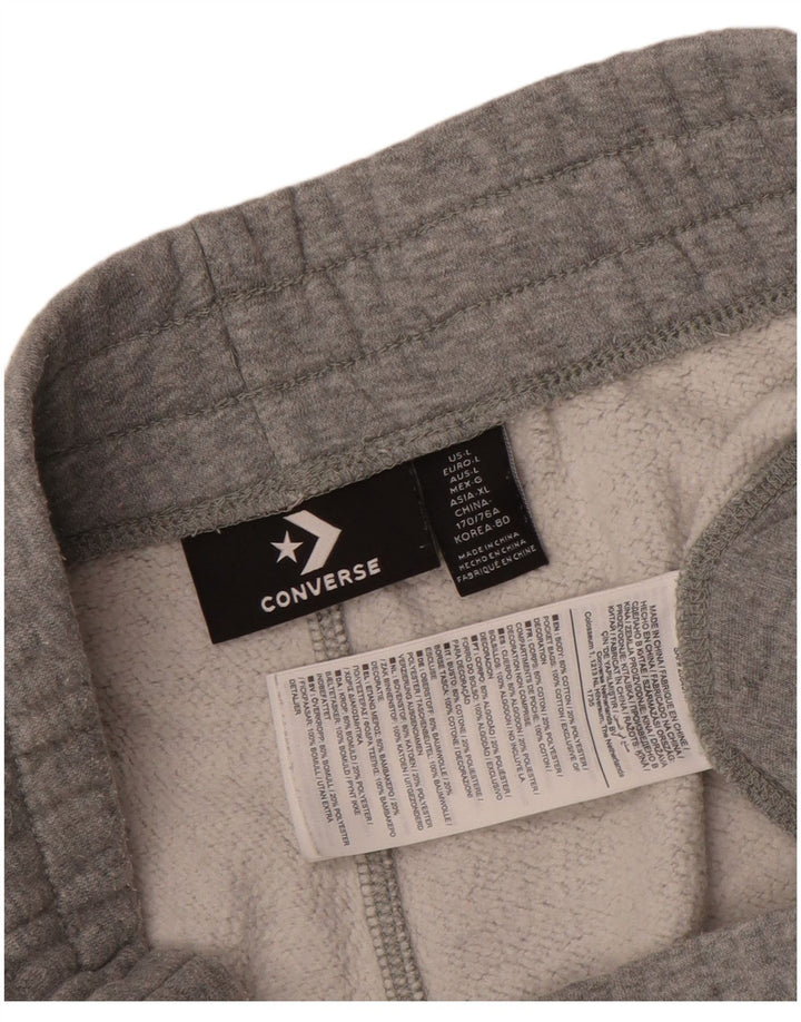 Pantaloni de trening Converse pentru bărbați Joggeri mari, gri bumbac