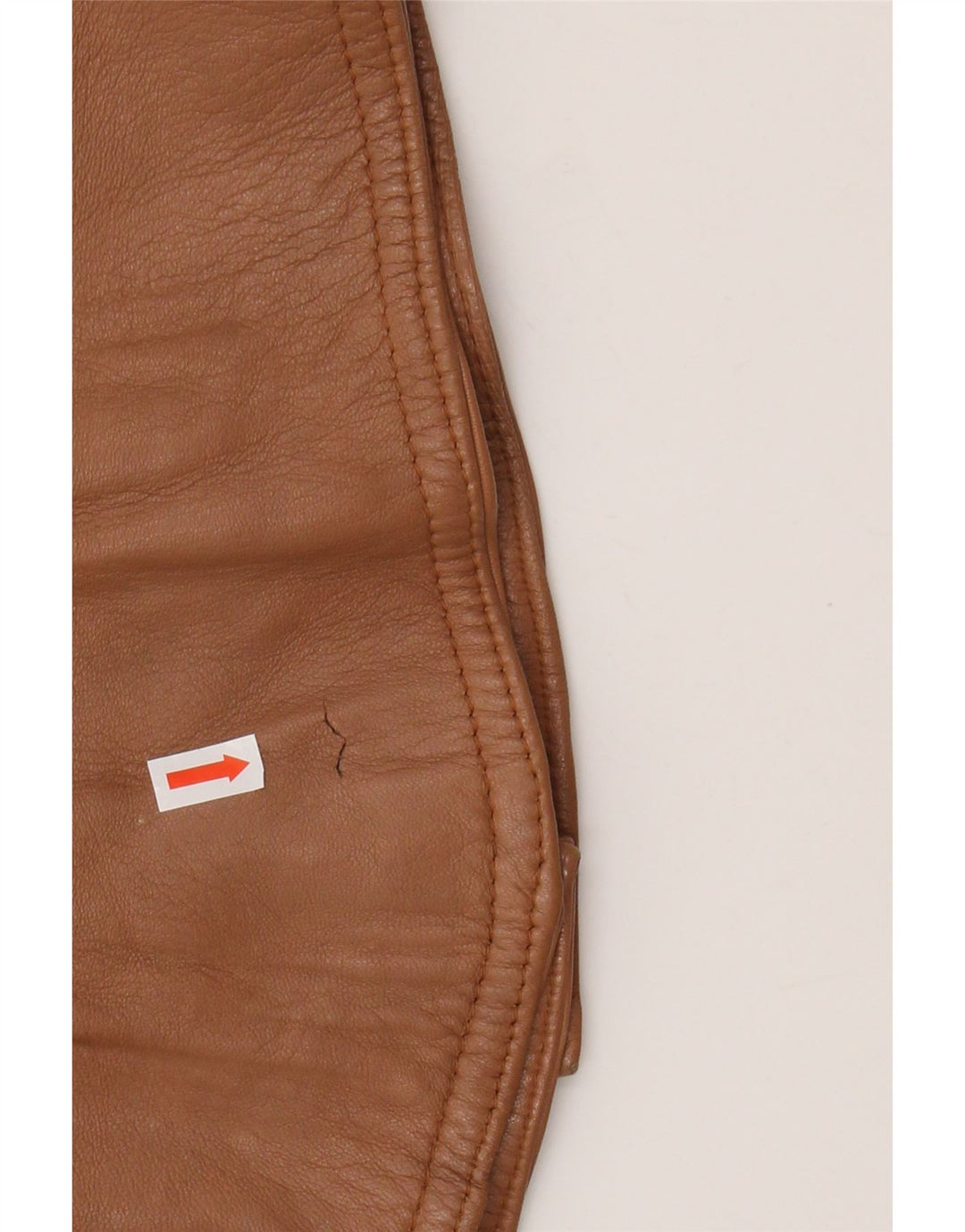 Jachetă de piele vintage pentru femei UK 14 piele maro medie