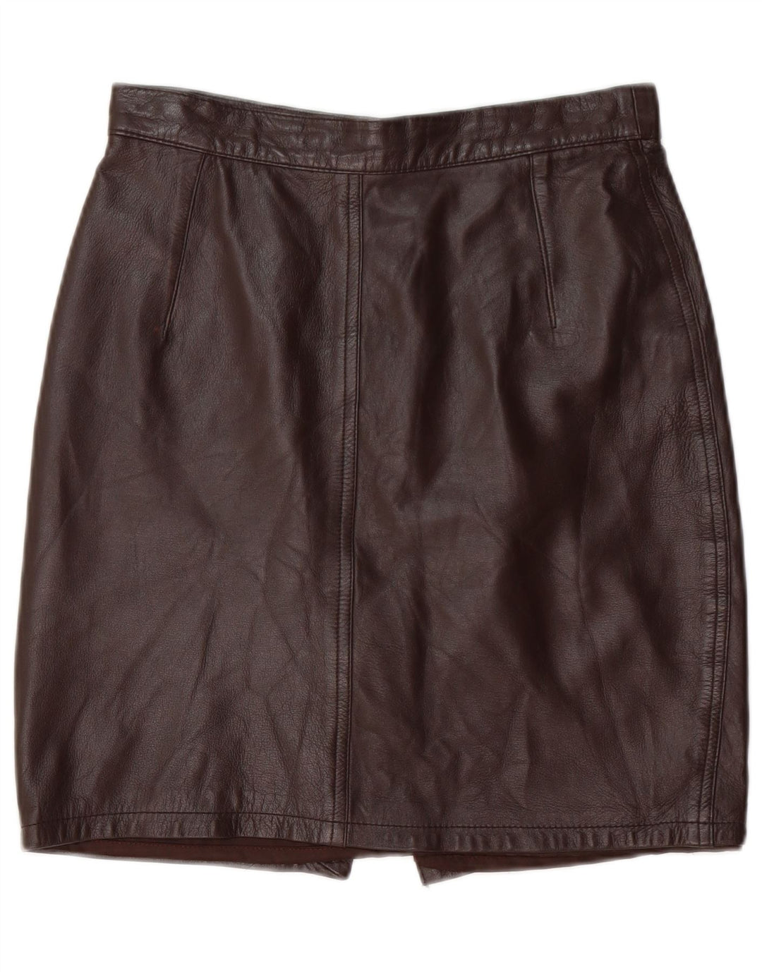 Fusta de piele pentru femei VINTAGE IT 44 Medium W28 piele maro