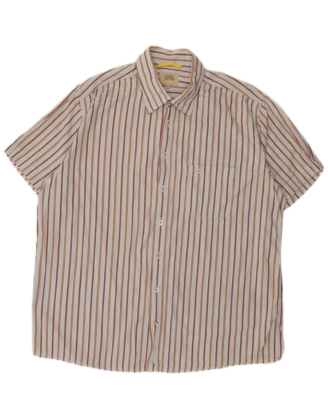 Cămașă cu mânecă scurtă pentru bărbați Camel Active XL, bumbac cu dungi albastre