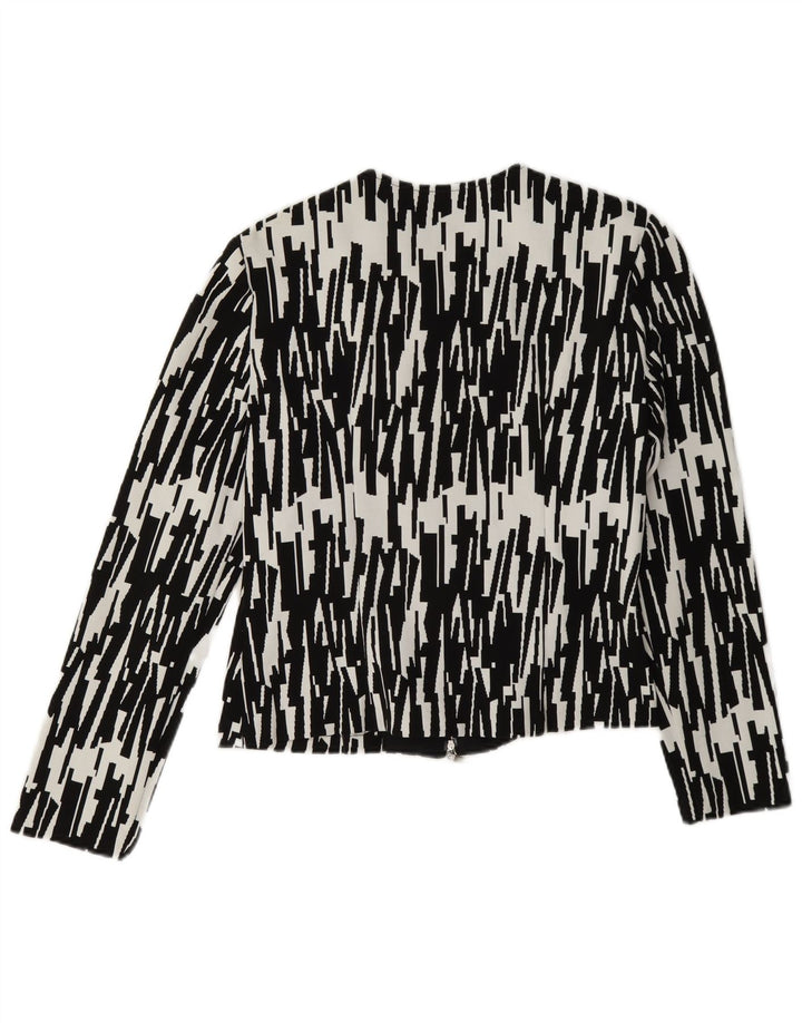 Joseph Ribkoff Jachetă pentru femei cu fermoar complet UK 10 Small Black Geometric