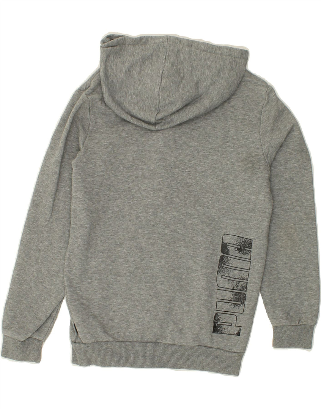 PUMA Boys Graphic Zip Hoodie Sweater 11-12 Years Grey Vintage Puma and Second-Hand Puma from Messina Hembry 