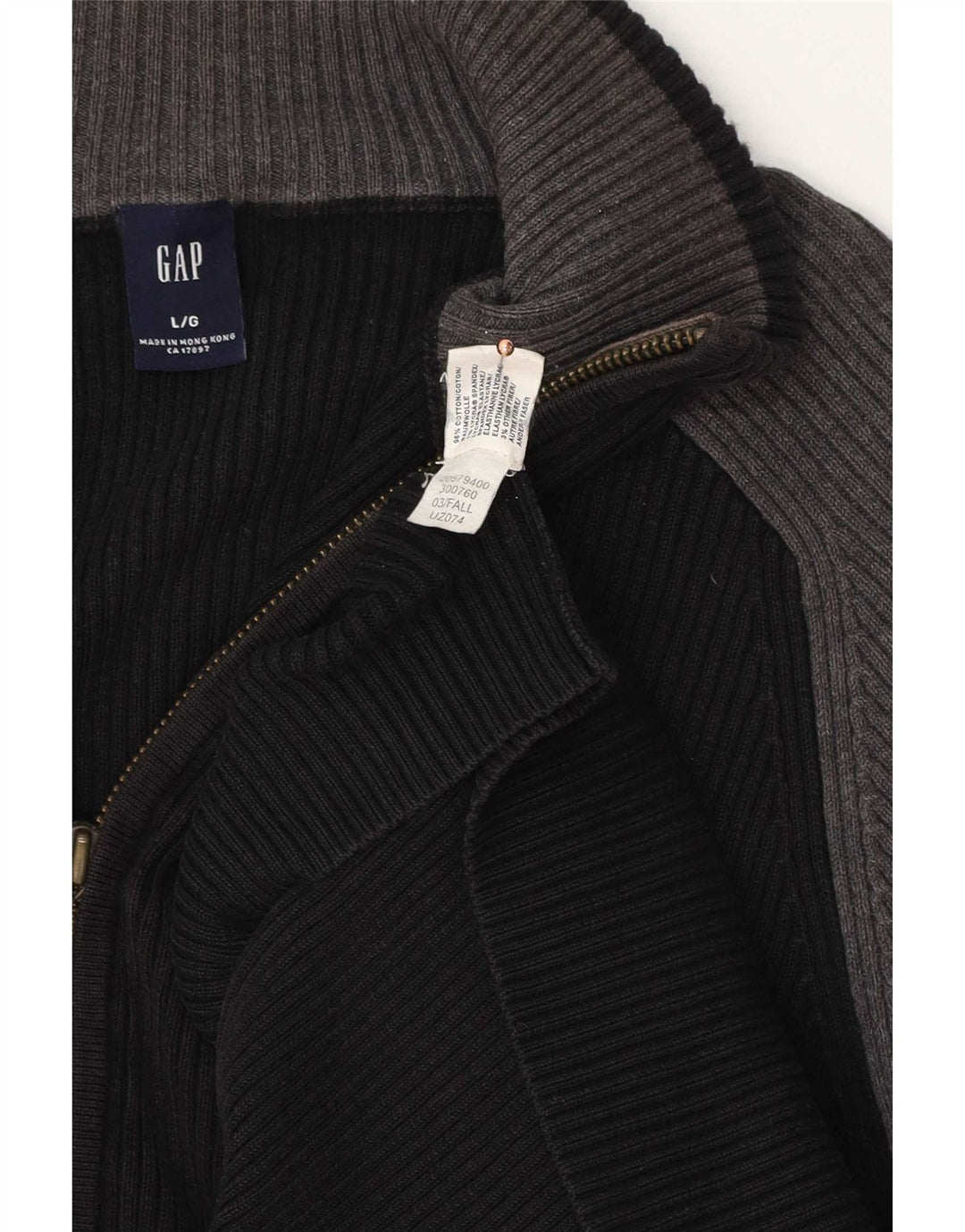 Pulover cardigan pentru bărbați Gap, mare, negru, color block, bumbac