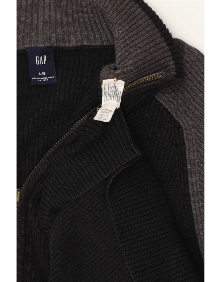 Pulover cardigan pentru bărbați Gap, mare, negru, color block, bumbac