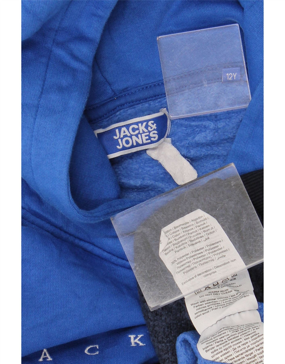 JACK & JONES Pulover pentru băieți 11-12 ani, albastru, bumbac color bloc