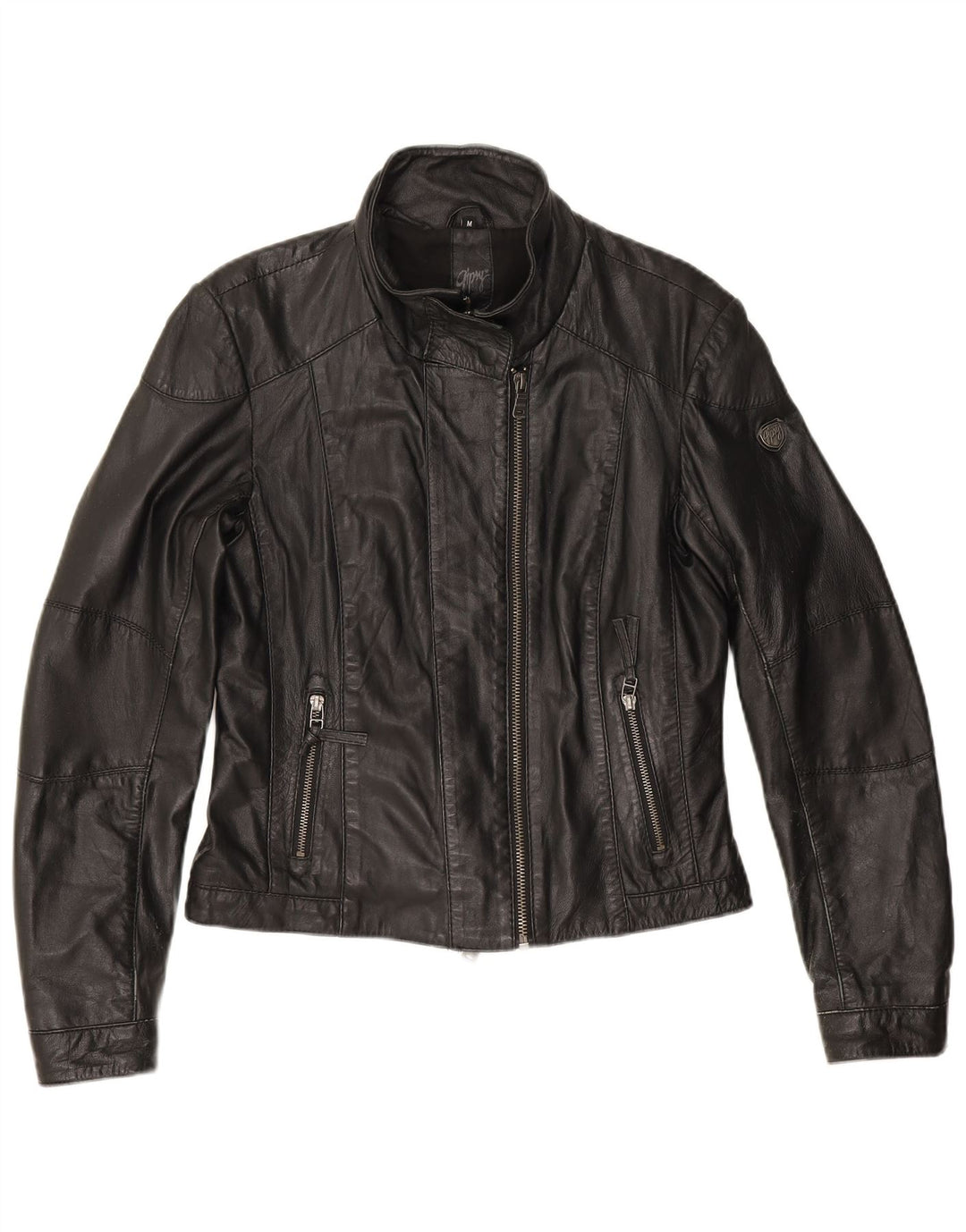 Jachetă de motociclist din piele pentru femei Gipsy UK 14 Medium Black Leather